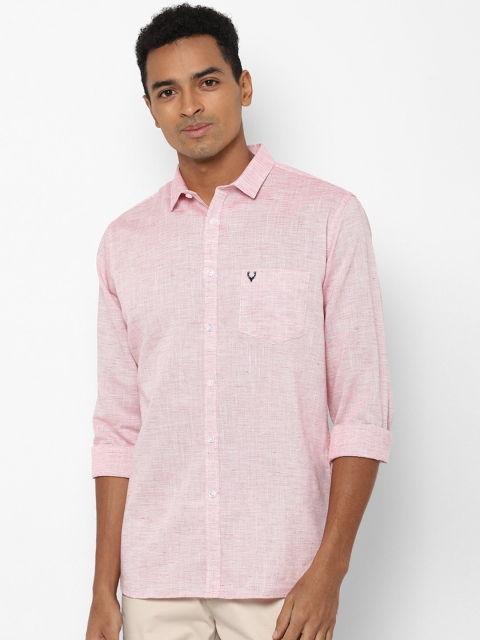 

Allen Solly Men Pink Slim Fit Opaque Casual Shirt