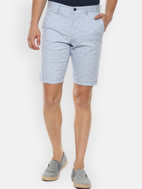 

Louis Philippe Sport Men Blue Printed Slim Fit Regular Shorts