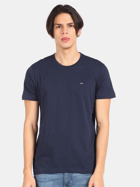 

Arrow Sport Men Navy Blue Pure Cotton T-shirt