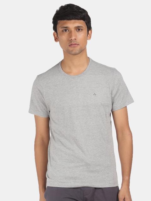 

Arrow Sport Men Grey Pure Cotton T-shirt