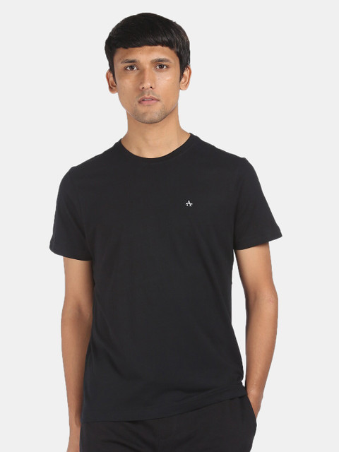 

Arrow Sport Men Black Pure Cotton T-shirt