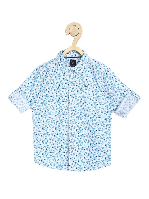

Allen Solly Junior Boys Blue Floral Opaque Printed Cotton Casual Shirt