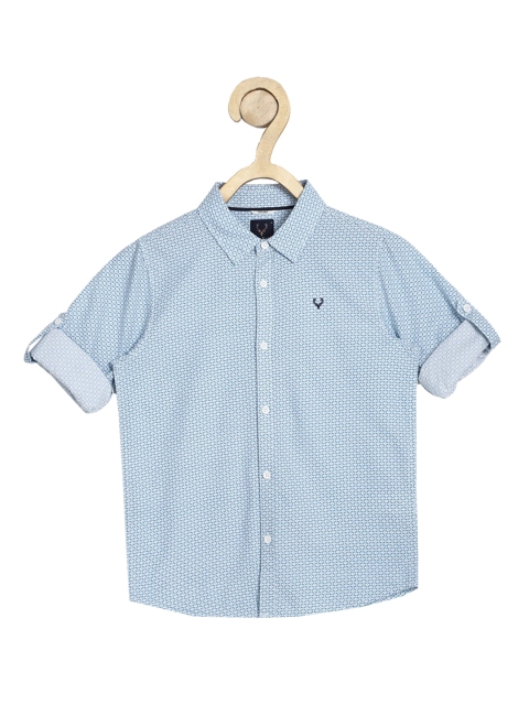 

Allen Solly Junior Boys Blue Opaque Printed Casual Shirt