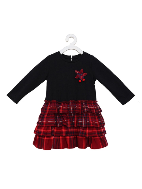 

Nauti Nati Black Cotton Checked Dress