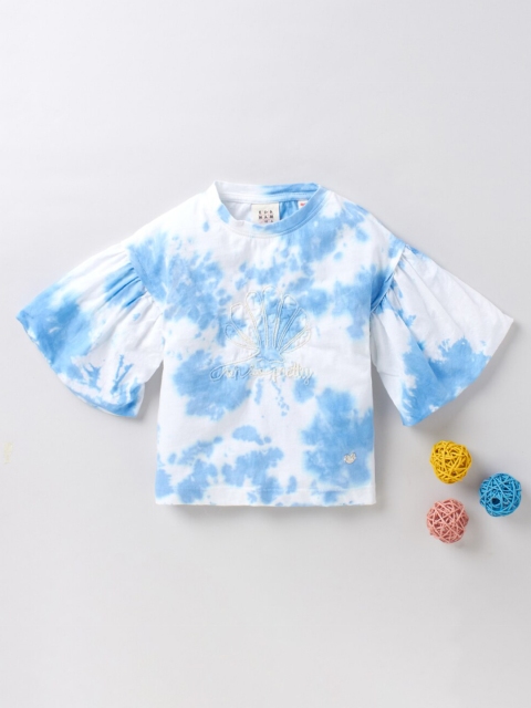 

Ed-a-Mamma Girls Blue Tie and Dye Regular Top