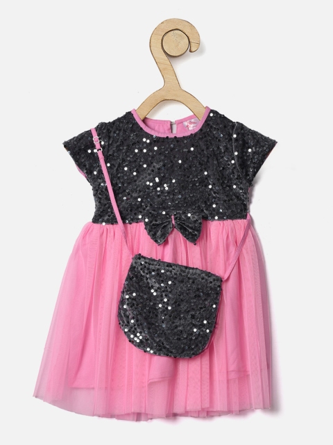 

Bella Moda Girls Pink & Black Sequinned Dress