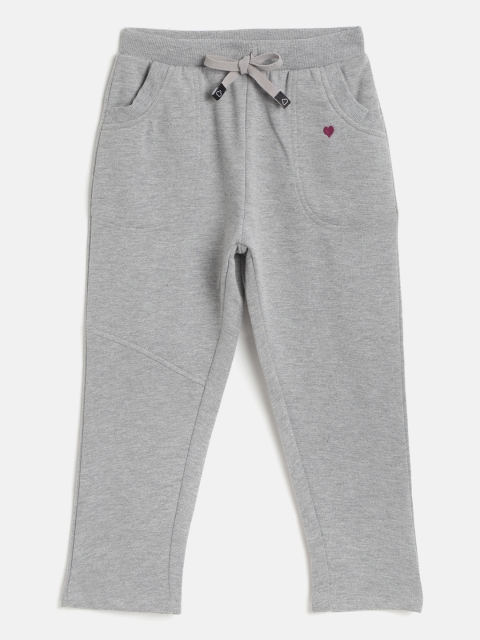 

Sweet Dreams Girls Grey Melange Solid Lounge Pants