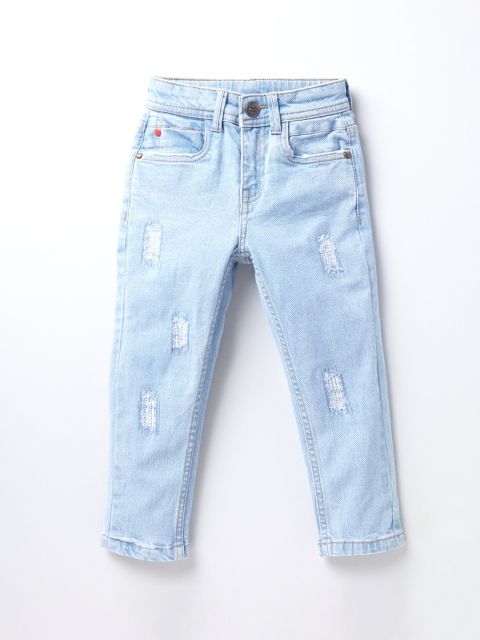 

Ed-a-Mamma Boys Blue Jean Mildly Distressed Light Fade Stretchable Jeans