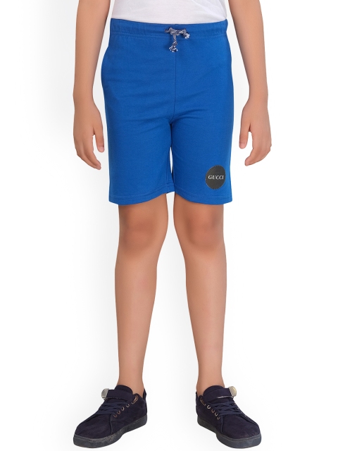 

ORANGE PUMPKKIN Boys Blue Slim Fit Regular Shorts