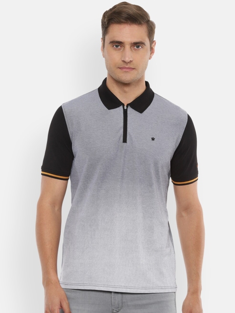

Louis Philippe Men Grey Polo Collar T-shirt