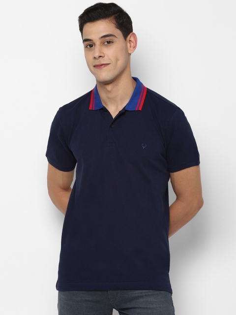 

Allen Solly Men Navy Blue Polo Collar T-shirt