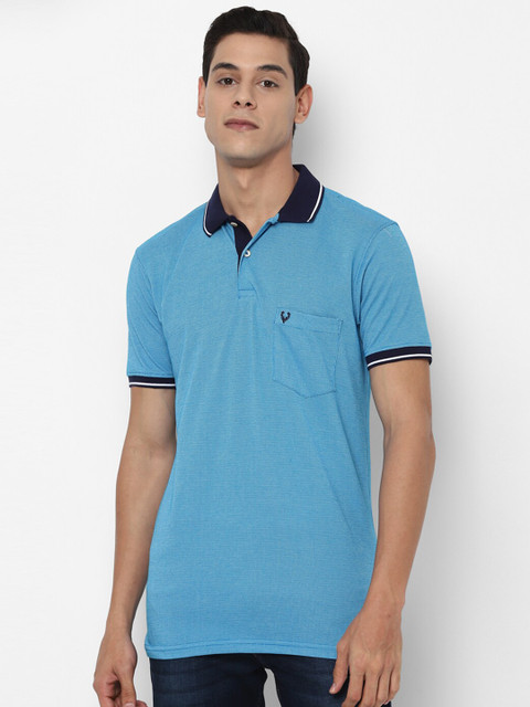 

Allen Solly Men Blue Polo Collar Pockets T-shirt