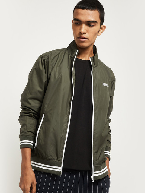 

max Men Green Bomber Jacket