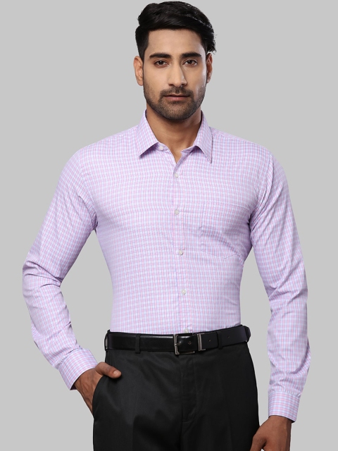 

Next Look Men Pink Slim Fit Opaque Micro Checked Formal Shirt