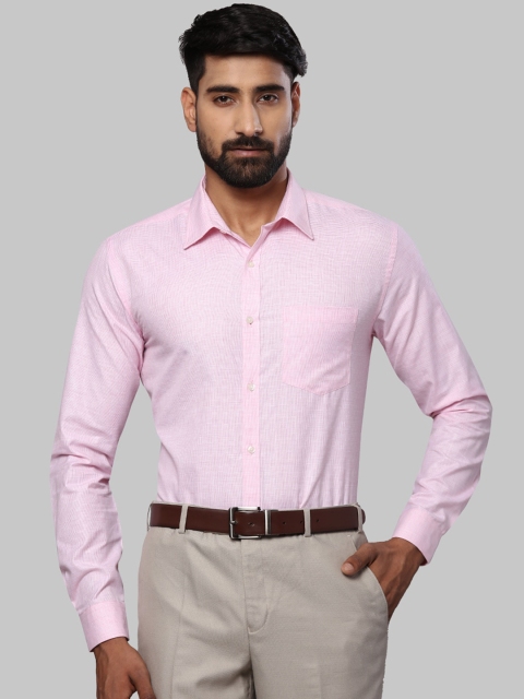 

Next Look Men Pink Slim Fit Opaque Textured Formal Shirt