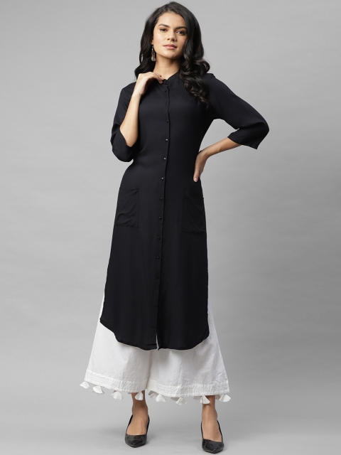 

Rigo Women Black Pathani Kurta