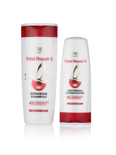 

LOreal Set of Total Repair 5 Shampoo & Conditioner, White