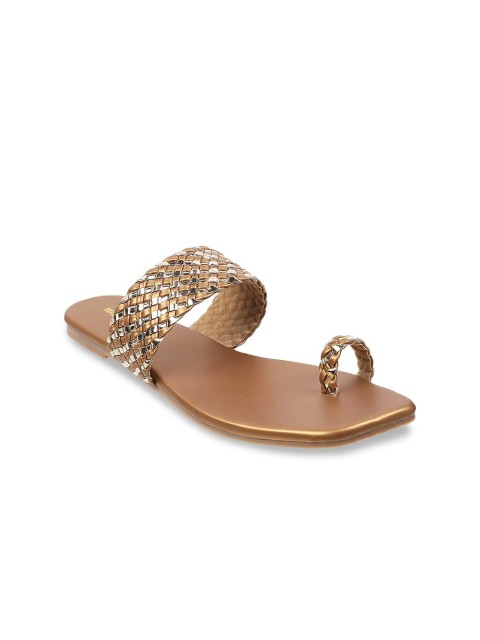 

WALKWAY Women Bronze-Toned One Toe Flats