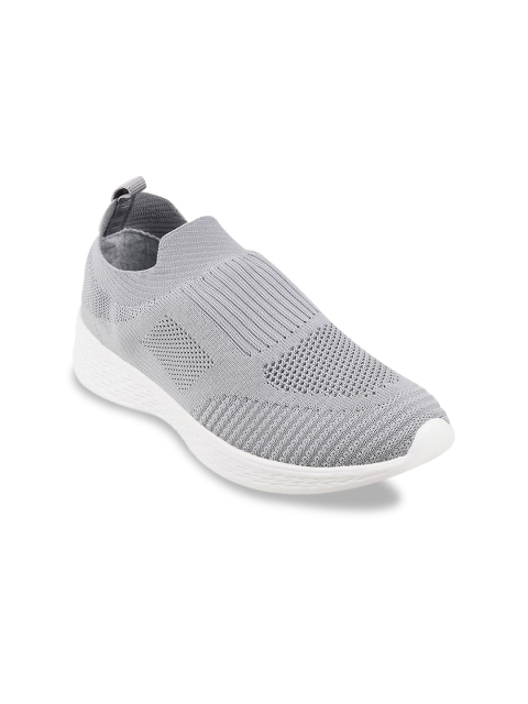 

WALKWAY by Metro Women Grey Woven Design Slip-On Sneakers