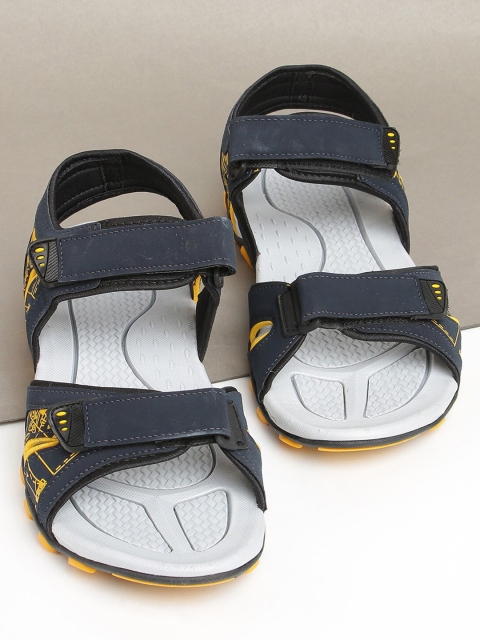 

max Men Navy Blue & Yellow Sports Sandals