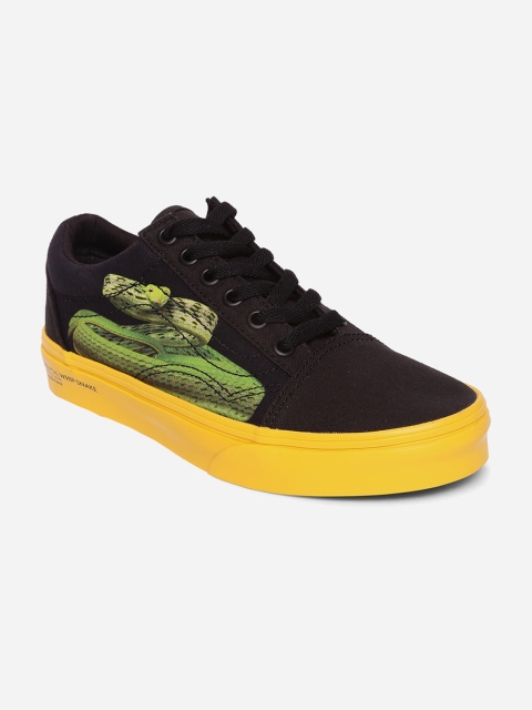 

Vans Unisex Black & Green Printed Sneakers