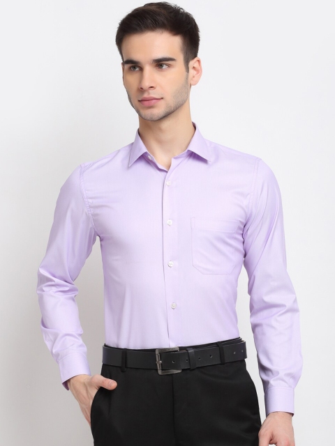 

FINNOY Men Purple Opaque Formal Shirt