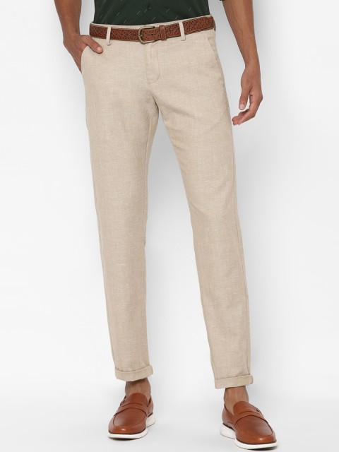

Allen Solly Men Beige Slim Fit Formal Trousers