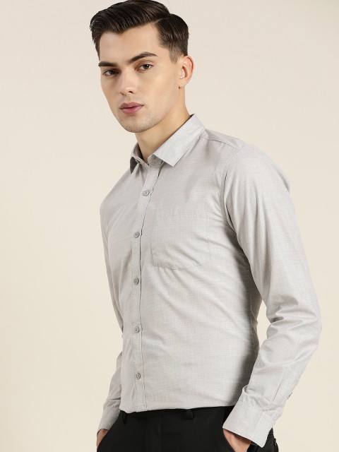 

INVICTUS Men Grey Slim Fit Opaque Formal Shirt