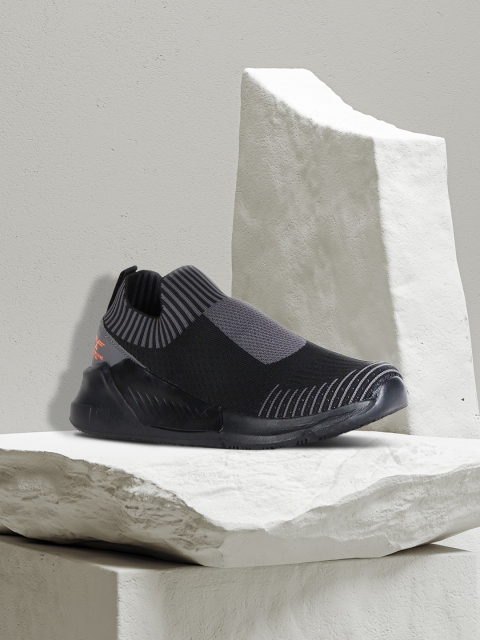 

Flying Machine Men Black Textile Walking Shoes