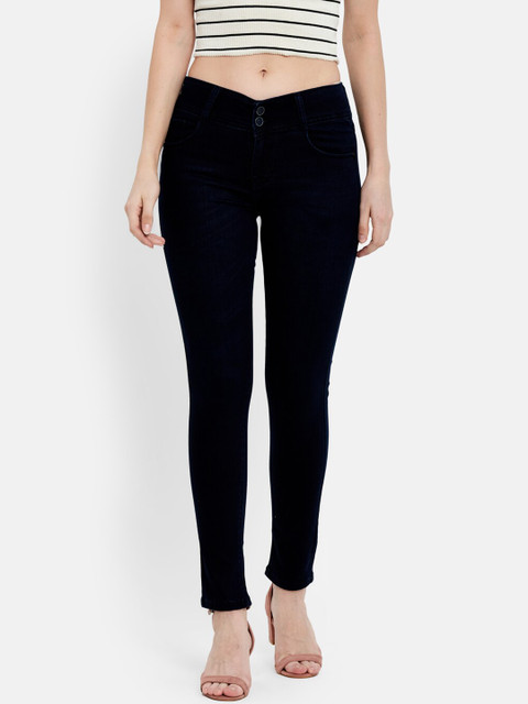 

METTLE Women Black Non Stretchable Jeans