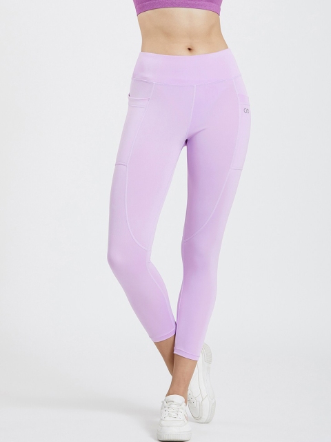 

CREEZ Women Lavender Solid Rapid-Dry Training Tights