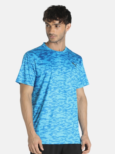 

Puma Men Blue Camouflage Printed T-shirt