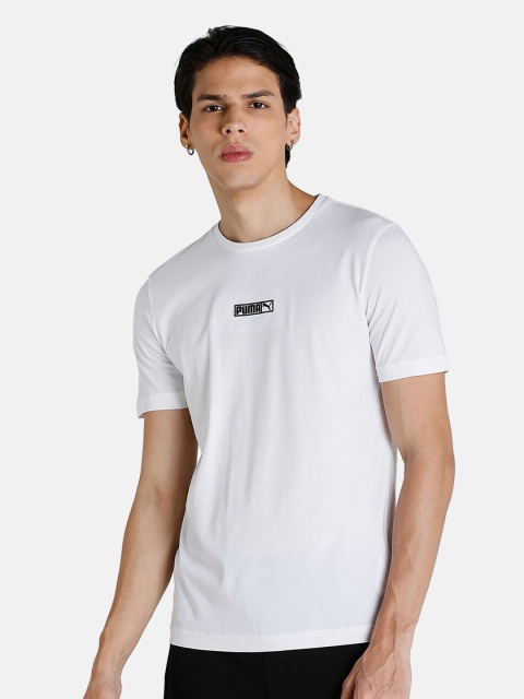 

Puma Men White & Black Classics Logo N.2 Printed T-Shirt