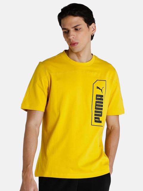 

Puma Men Yellow & Black NU-TILITY Printed T-Shirt