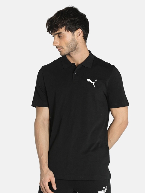 

Puma Men Black Polo Collar T-shirt