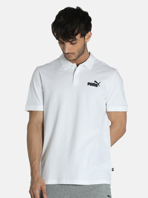 

Puma Men White Polo Collar Cotton T-shirt