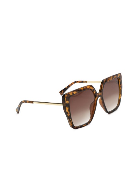 

FOREVER 21 Women Brown Lens & Brown Square Sunglasses