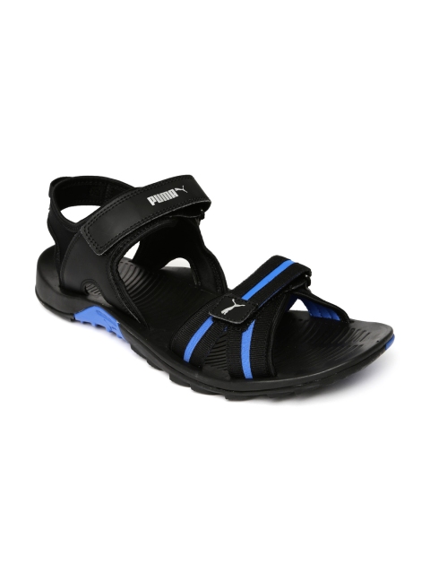 

PUMA Men Black & Blue Comfy DP Sports Sandals