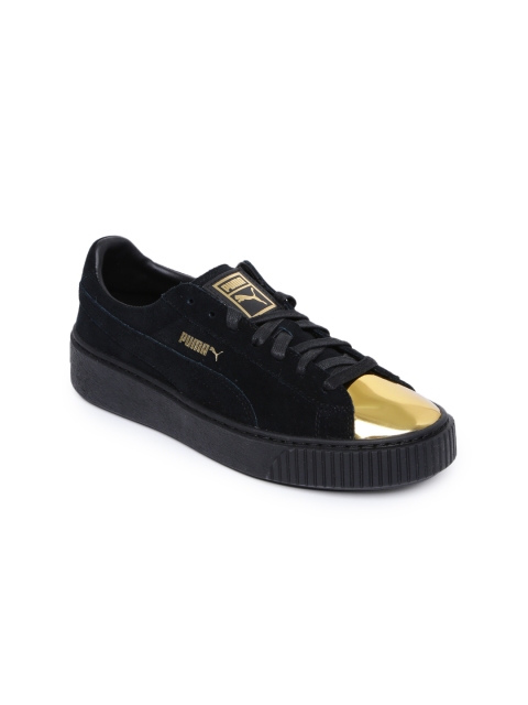 

Puma Women Black Solid Suede Creepers Sneakers