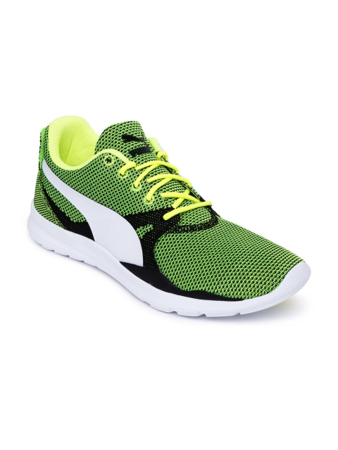 

Puma Men Green Duplex Evo Knit Sneakers