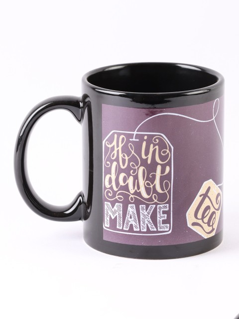 

Ferns N Petals Black & Purple Printed Ceramic Glossy Mugs