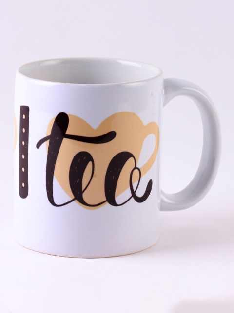 

Ferns N Petals White & Black Printed Ceramic Glossy Mugs