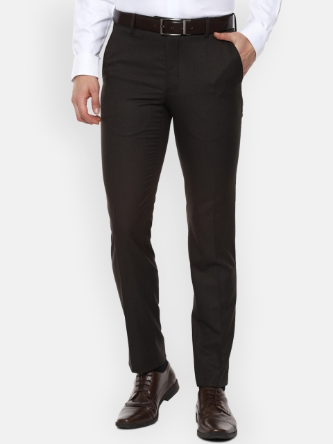 

Van Heusen Men Black Slim Fit Formal Trousers