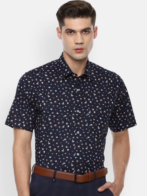 

Van Heusen Men Navy Blue Floral Printed Formal Shirt