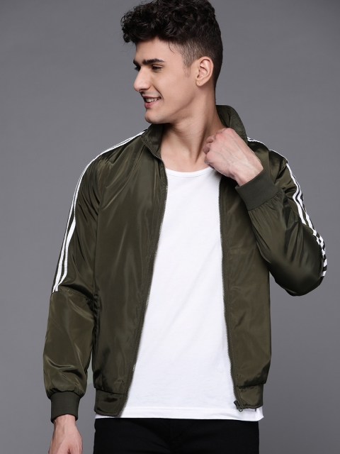 

Allen Solly Sport Men Olive Green Bomber Jacket
