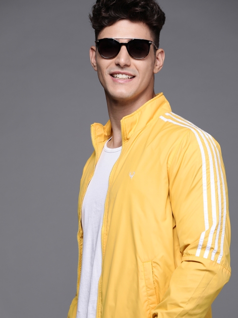 

Allen Solly Sport Men Yellow Solid Bomber Jacket