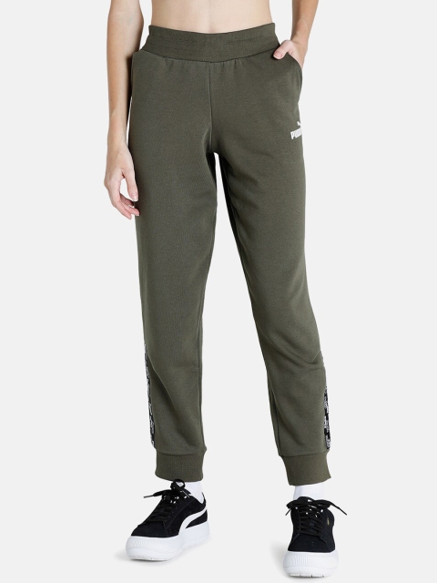 

Puma Women Olive Solid Regular Fit Joggers