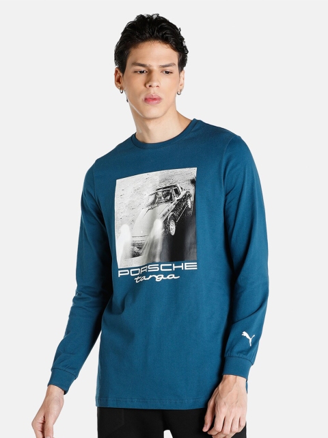 

PUMA Motorsport Men Blue & Grey Porsche Legacy Statement Printed T-Shirt
