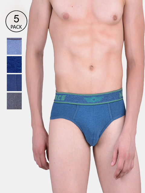 

Force NXT Men Pack Of 5 Assorted Pure Combed Cotton Basic Briefs