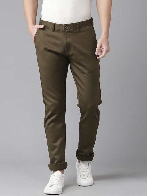 

Blackberrys Men Olive Green Trousers